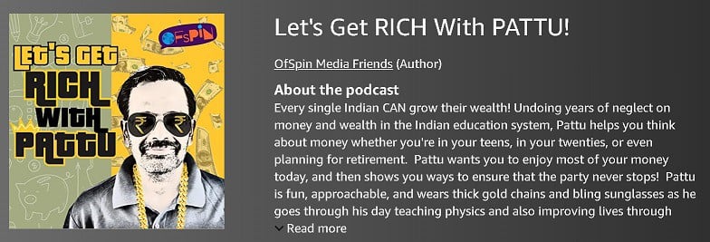 Listen to the Lets Get Rich with Pattu Podcast Listen to the Lets Get Rich with Pattu Podcast